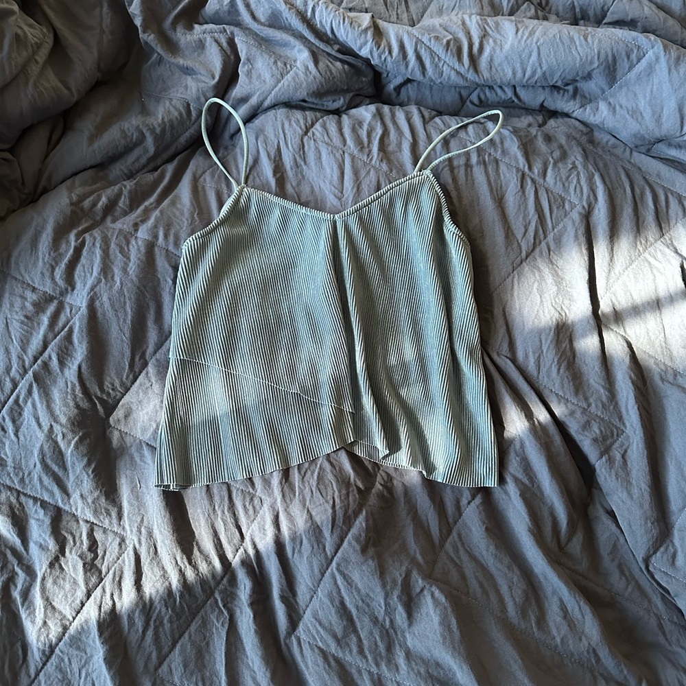 Kendall & Kylie Light Blue Ribbed Camisole